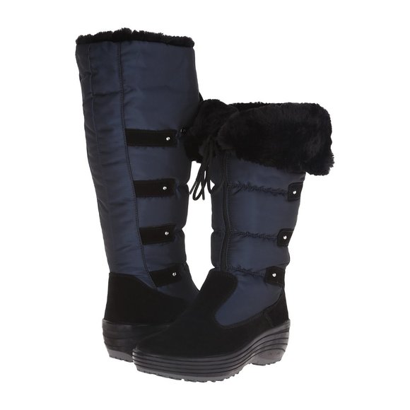 PAJAR Canada New MIA Fur Trim Wedge Front Zip Waterproof Winter Boot Women's 10 - Picture 3 of 17